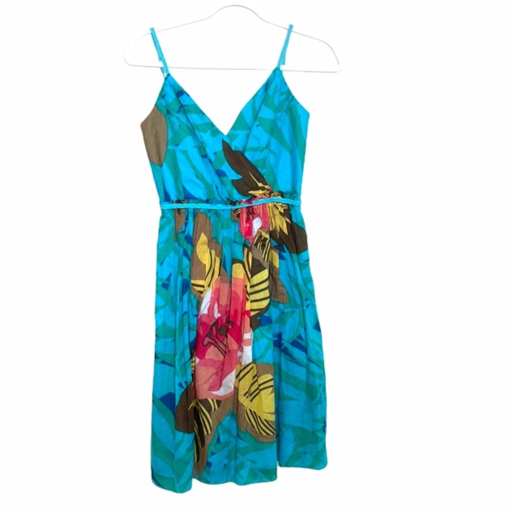 Max and Cleo Blue Floral Dress